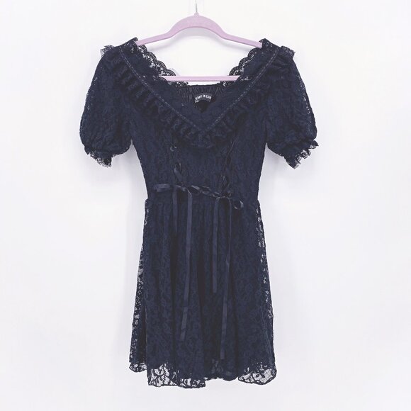 Dark in Love Lace Rope Rebel Dress - Picture 1 of 12